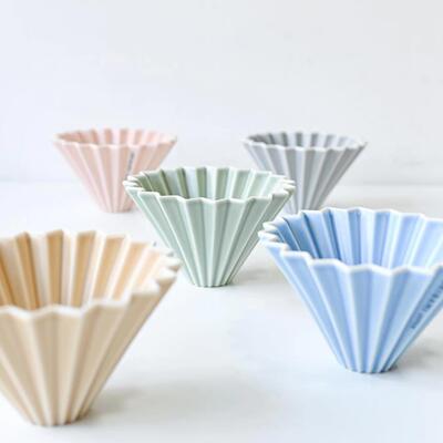 日本进口origami折纸滤杯陶瓷滤杯树脂新款蛋糕滤杯手冲咖啡v60