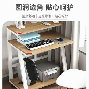 电脑桌小型家用迷你移动书桌 小户型电脑桌子卧室单人简易双层台式