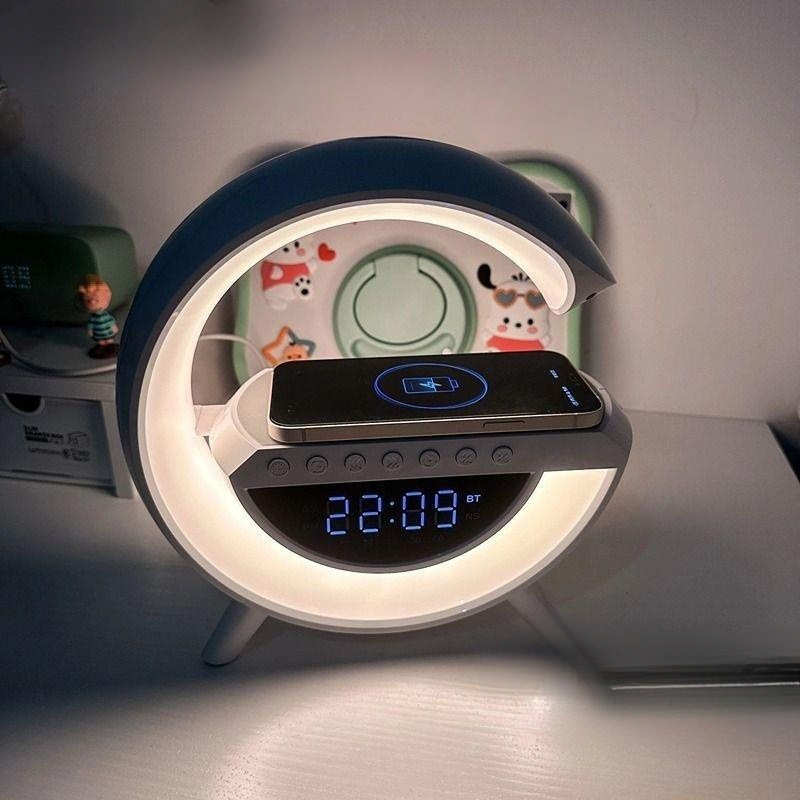 蓝牙音箱无线充电多功能氛围小夜灯闹钟生日卧室手机台灯音响其它