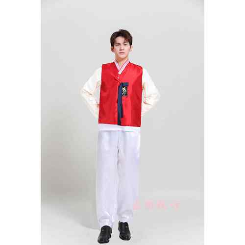 高档服男士朝鲜服演族舞蹈礼宫廷韩服中小大学男生运动会表出服父