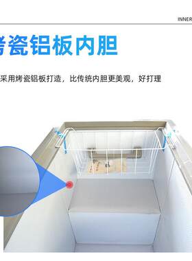 商用冰柜 肉冷藏冻柜双雪糕肉牛类冰箱展示柜 保鲜温速冻柜538冷