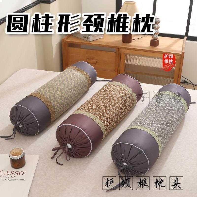 圆柱枕颈椎枕中式高枕不塌硬枕头荞麦壳加厚加高大号圆形护颈枕