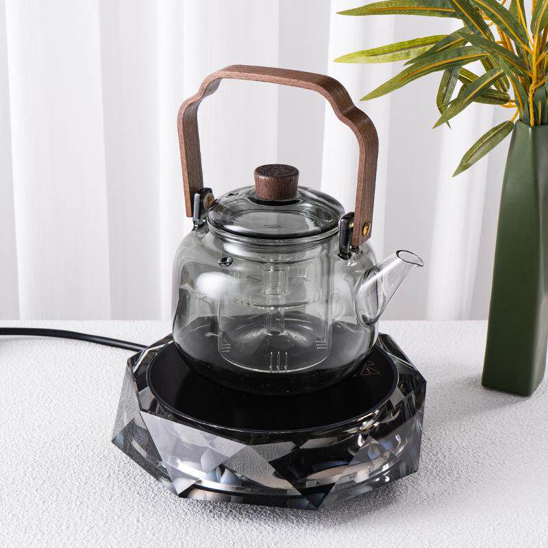 创意水晶电陶炉煮茶器耐热玻璃茶壶围炉智能高端煮茶炉啥水壶