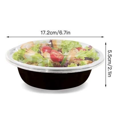 10 Packs 24OZ Meal Prep Container Round Disposable Container