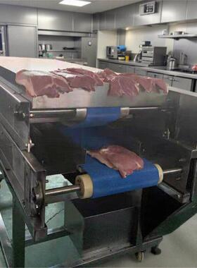 汇康食品机械研发设备鲜肉平行切片机 无骨猪肉连续式行开片机
