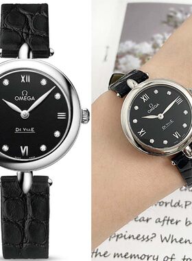 一口价98新欧米茄公价2.49万女士手表碟飞系列石英瑞士腕表27mm