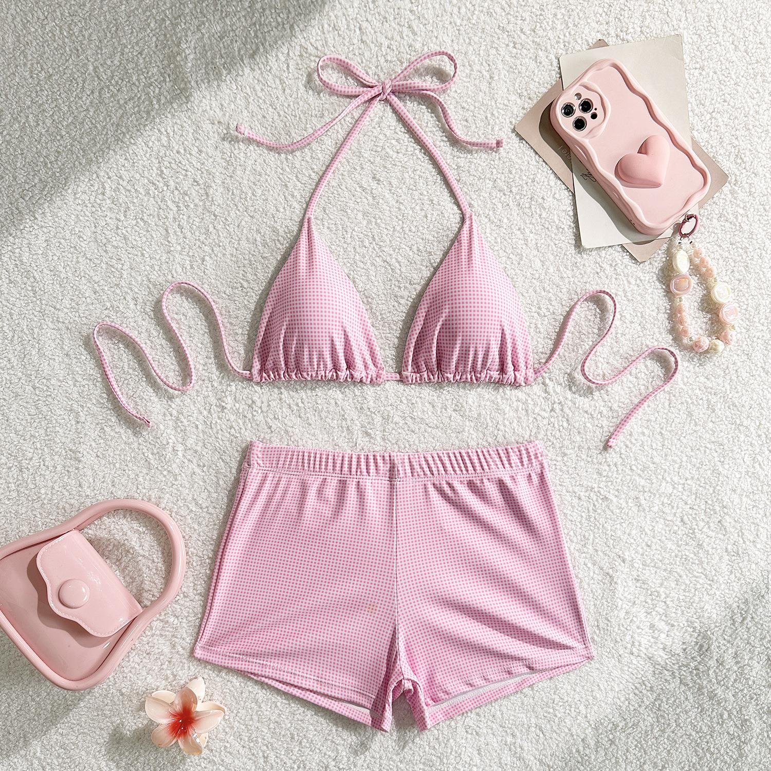 Women's bikini swimsuit, beach flat corner pants