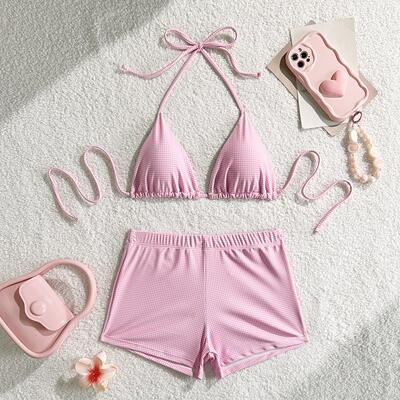 Women's bikini swimsuit, beach flat corner pants