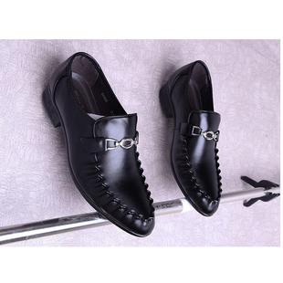 青年尖白头皮鞋 韩版 休闲男款 新款 2季 伦英商务婚鞋 潮鞋 025 春夏男士