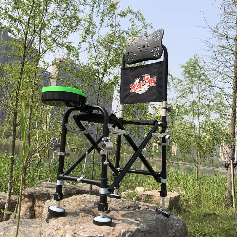 新款钓鱼椅无极升降钓椅多功能加厚加大加高折叠凳铝合金弹射躺椅