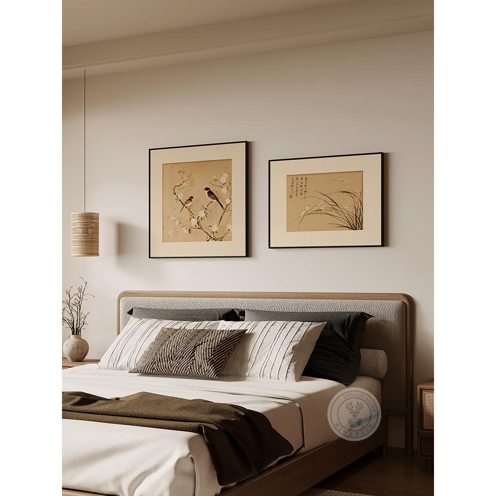 喜上眉梢卧室床头装饰画宋氏美学客厅沙发背景墙挂画书房禅意壁画