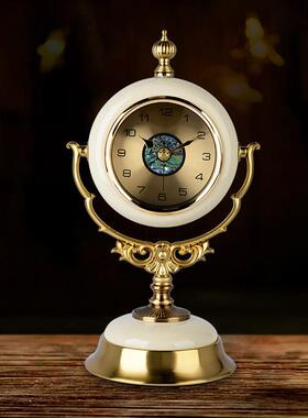 复古表摆式座客厅美欧式桌面时钟装饰陶瓷坐台钟家AMS-602-用钟钟