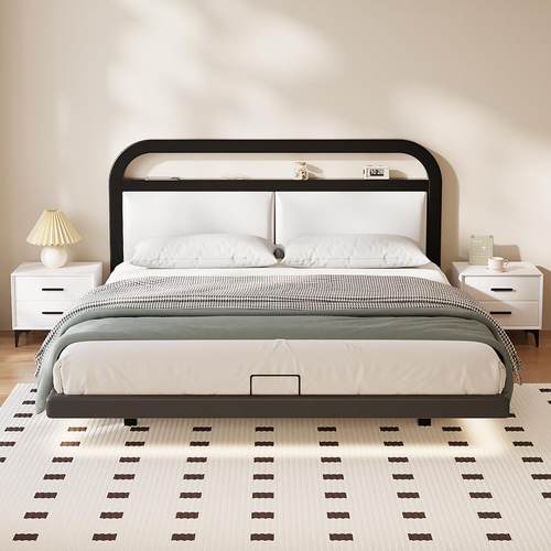 悬浮床现代简约主卧家用米单双人床榻榻米排骨架床架矮床悬空床