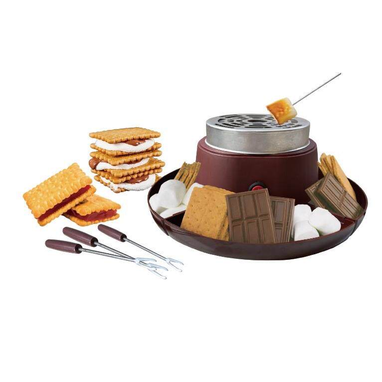 新款2N1烤棉花糖机融化巧克力锅DIY饼干水果甜品迷你儿童家用便携