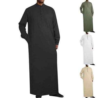 Muslim shirt long robe for men Thobe Dress caftan 宽松长袍衫