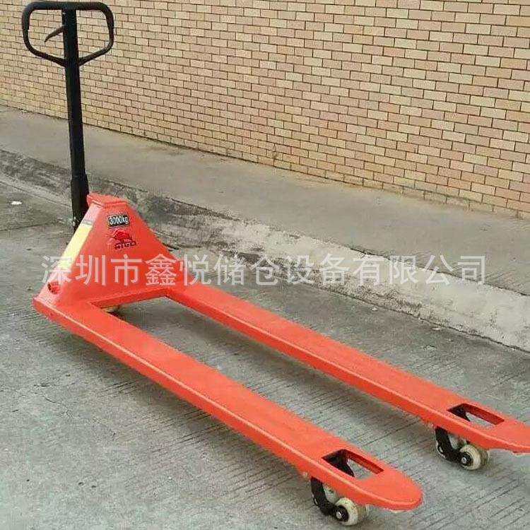 3吨牛力手动叉车 超长型液压搬运车 加长超短型托盘地牛车