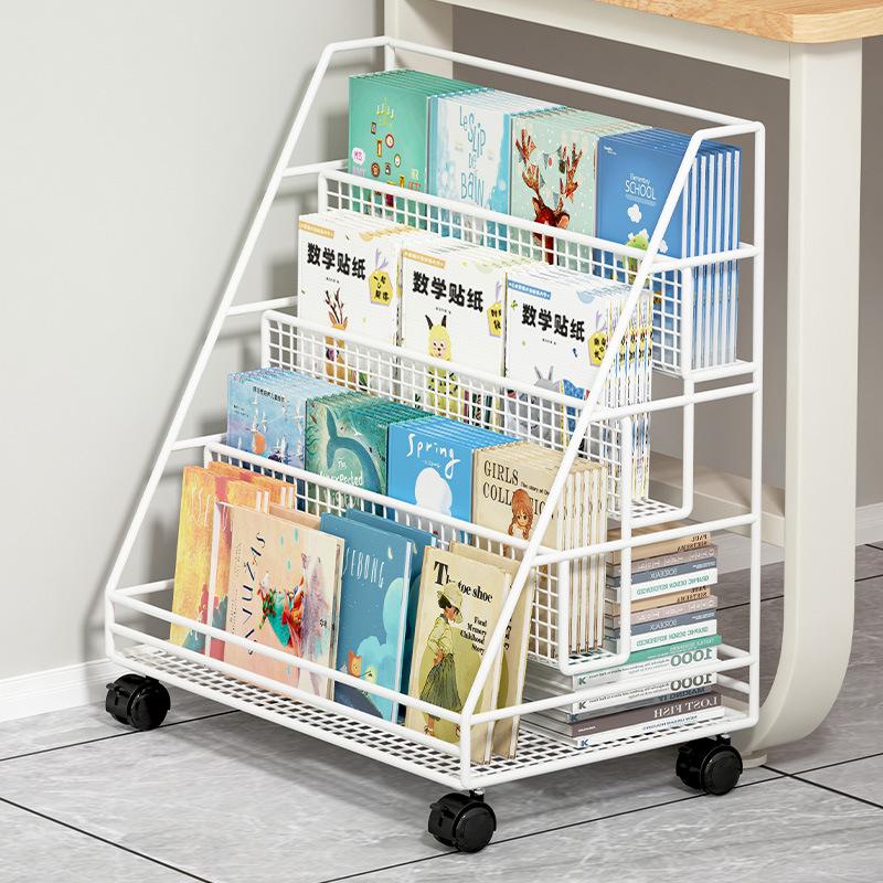 小推车桌下书架书桌收纳置物架