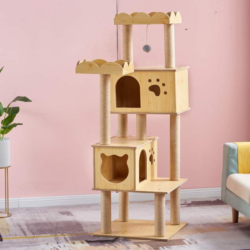 高档猫猫用爬架架小型猫咪猫窝猫树一体通天柱猫不占地猫抓板咪品