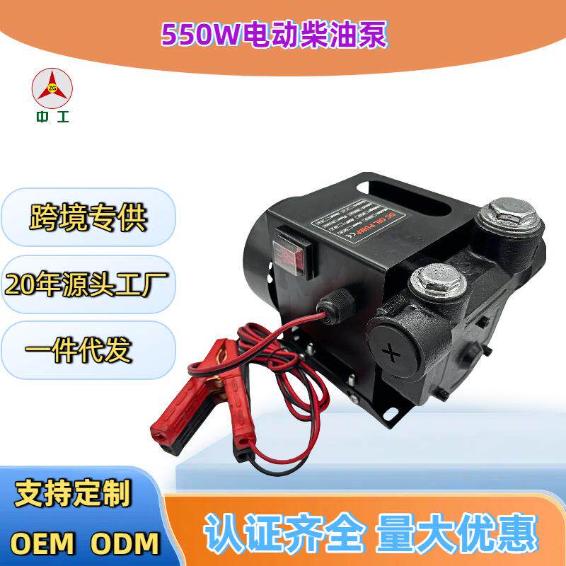 12V24V220V电动加油泵550W大功率车载便携式抽油泵自吸柴油泵