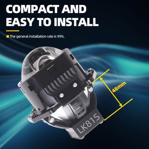 三为SANVI LK81S 3寸80瓦6000K矩阵方款单直射反射LED透镜大灯