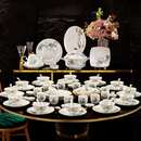 餐具 摆礼品酒席中式 碗碟套装 酒店台景德镇餐厅碗盘家用组合套装