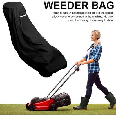 跨境带反光条除草机罩防晒防雪割草机罩含收纳袋Lawn Mower Cover