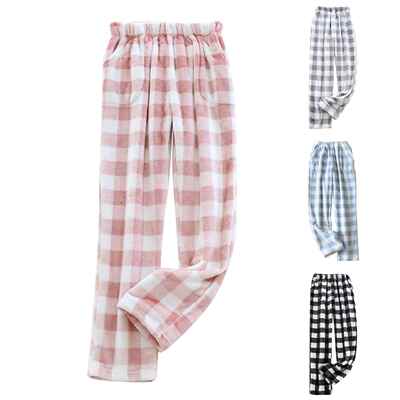 2025 Pajama Pants Warm Flannel Casual Loose Fleece Lounge