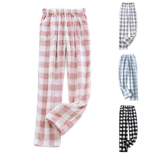 2025 Pajama Pants Warm Flannel Casual Loose Fleece Lounge