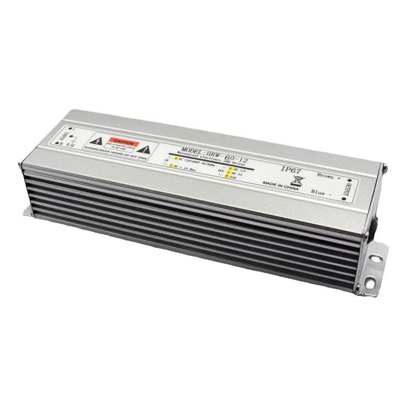 LED防水电源 12V60W铝合金户外驱动 外置IP67 防水恒压电源