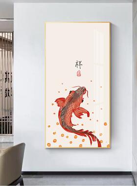 圣仕喜庆S-347字入福户玄装关饰画富贵新中式廊过道挂画客厅竖版
