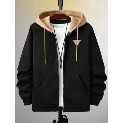 X 92656 Fleece zip hoodie 加绒拉链连帽卫衣跨境速卖通亚马