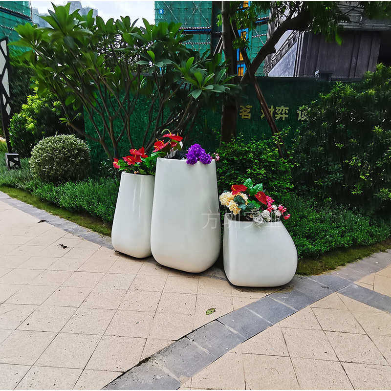 深圳龙岗玻璃钢花盆商场酒店简约花坛美陈艺术户外组合花钵容器,鲜花速递/花卉仿真/绿植园艺,花盆,淘宝优惠券,粉丝福利购,淘宝优惠卷