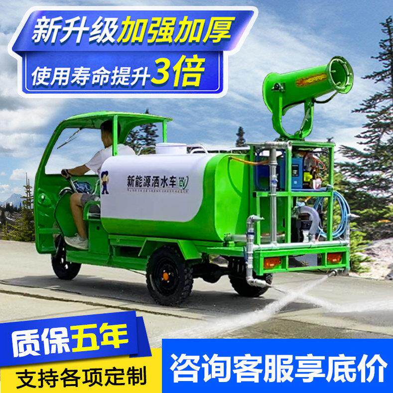 新能源电动三轮车洒水车工地用环保除尘多功能雾炮洒水车工程喷洒