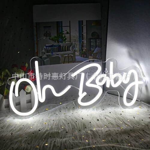 霓虹灯装饰霓虹灯标志 Oh Baby Word LED 霓虹灯