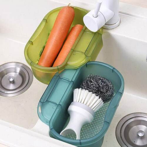 Wall-Mounted Draining Basket, Hippo Kitchen Washing Basket,