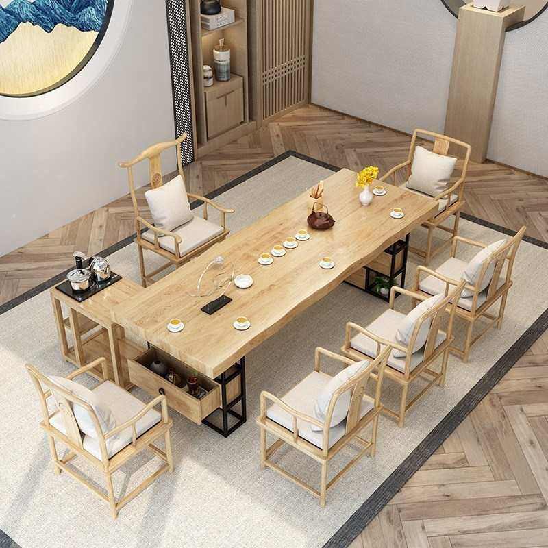 新中式实木茶桌家用客厅茶台创意带柜子泡茶桌公司商务洽谈茶桌椅,住宅家具,家用茶台/茶桌,淘宝优惠券,粉丝福利购,淘宝优惠卷