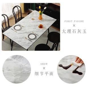 桌布防水防油防烫免洗北欧ins风大理石纹餐桌垫书桌长方形茶极凯
