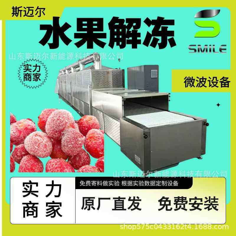 水果微波快速解冻设备均匀解冻不软烂免费技术培训PLC触摸屏、