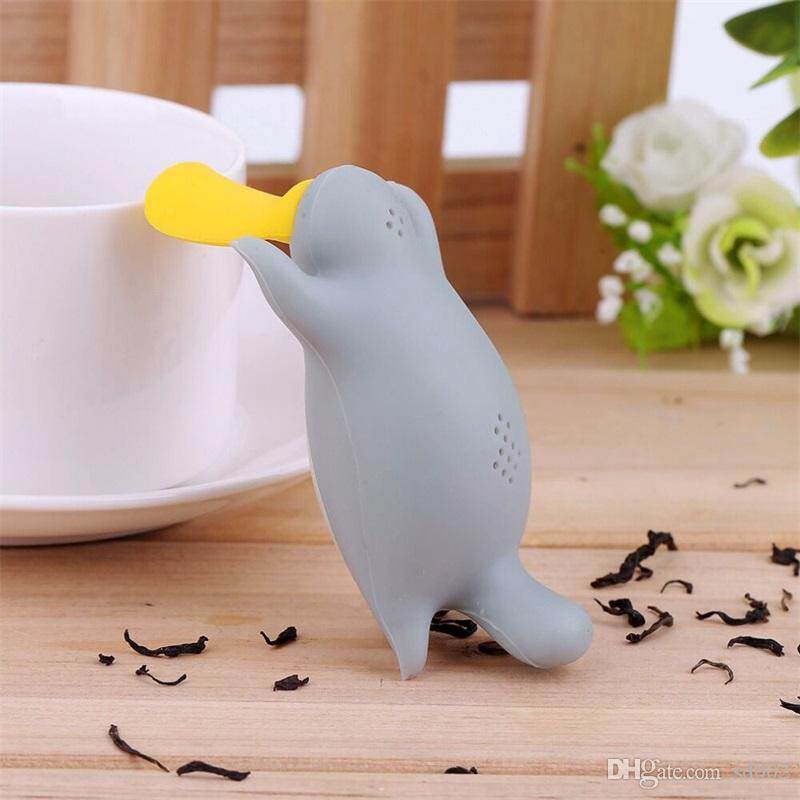 动物茶隔器单个泡茶器硅胶鸭嘴兽茶漏茶滤茶具卡通茶包硅胶茶滤