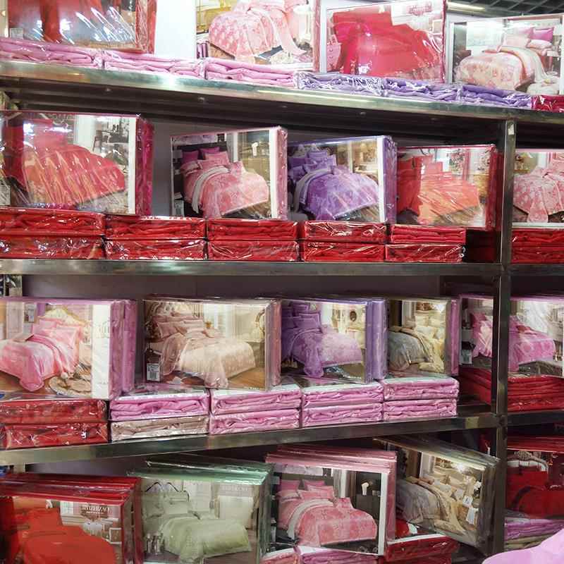 欧式纯贡缎提全棉被棉套单件2米婚FGC庆绣花被罩加大双人床上用花