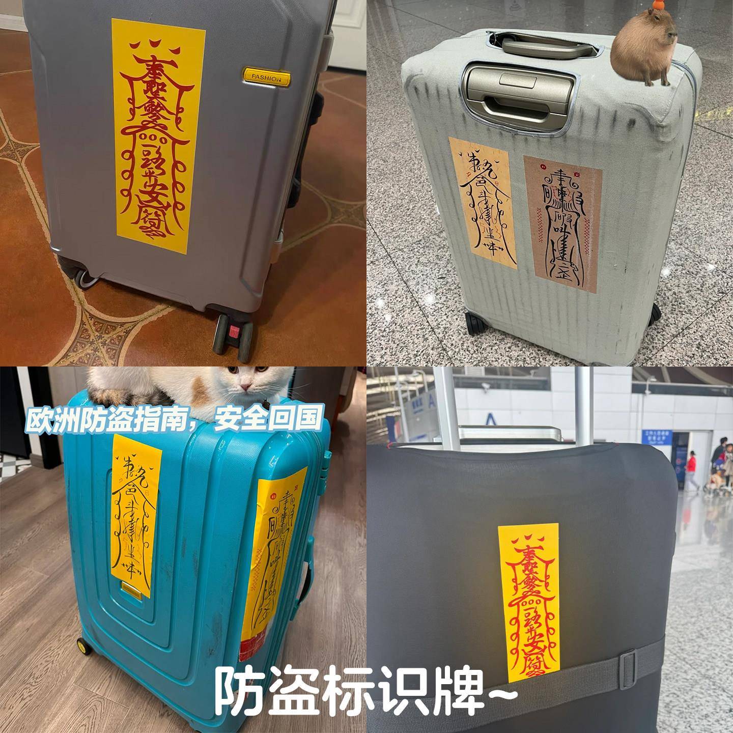 行李箱标识牌贴纸欧洲防盗神器高铁飞机防丢旅行箱醒目记号登机牌