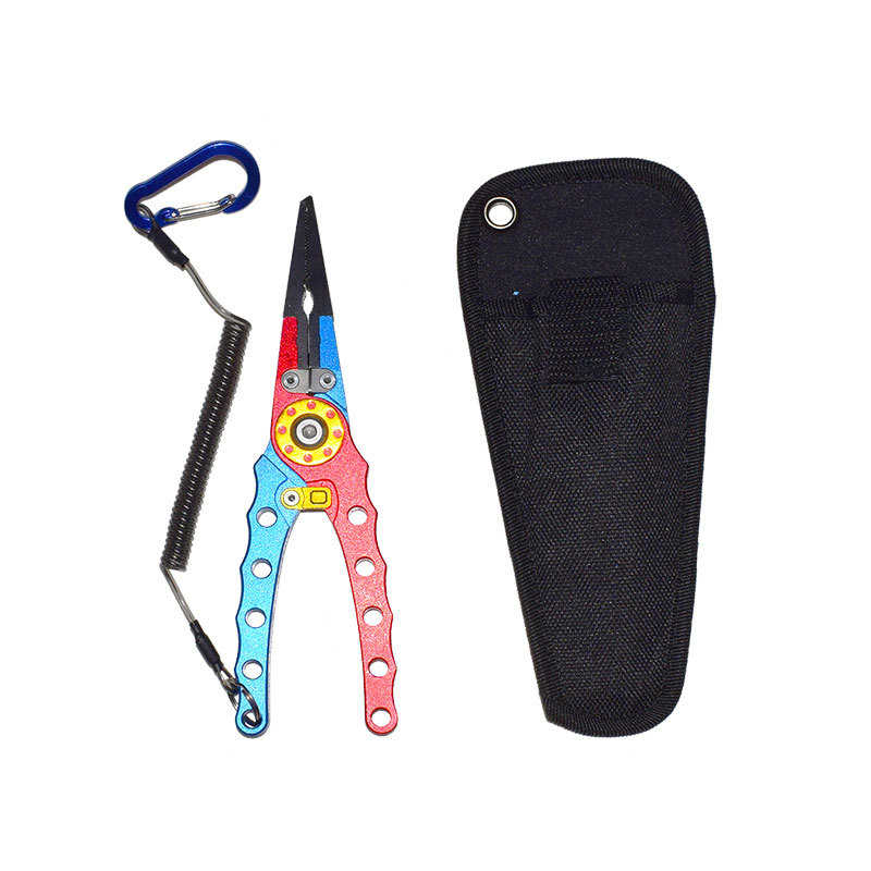 路亚钳多功能钓鱼钳子铝合金控鱼钳剪线钳路亚钳失手绳布袋户外