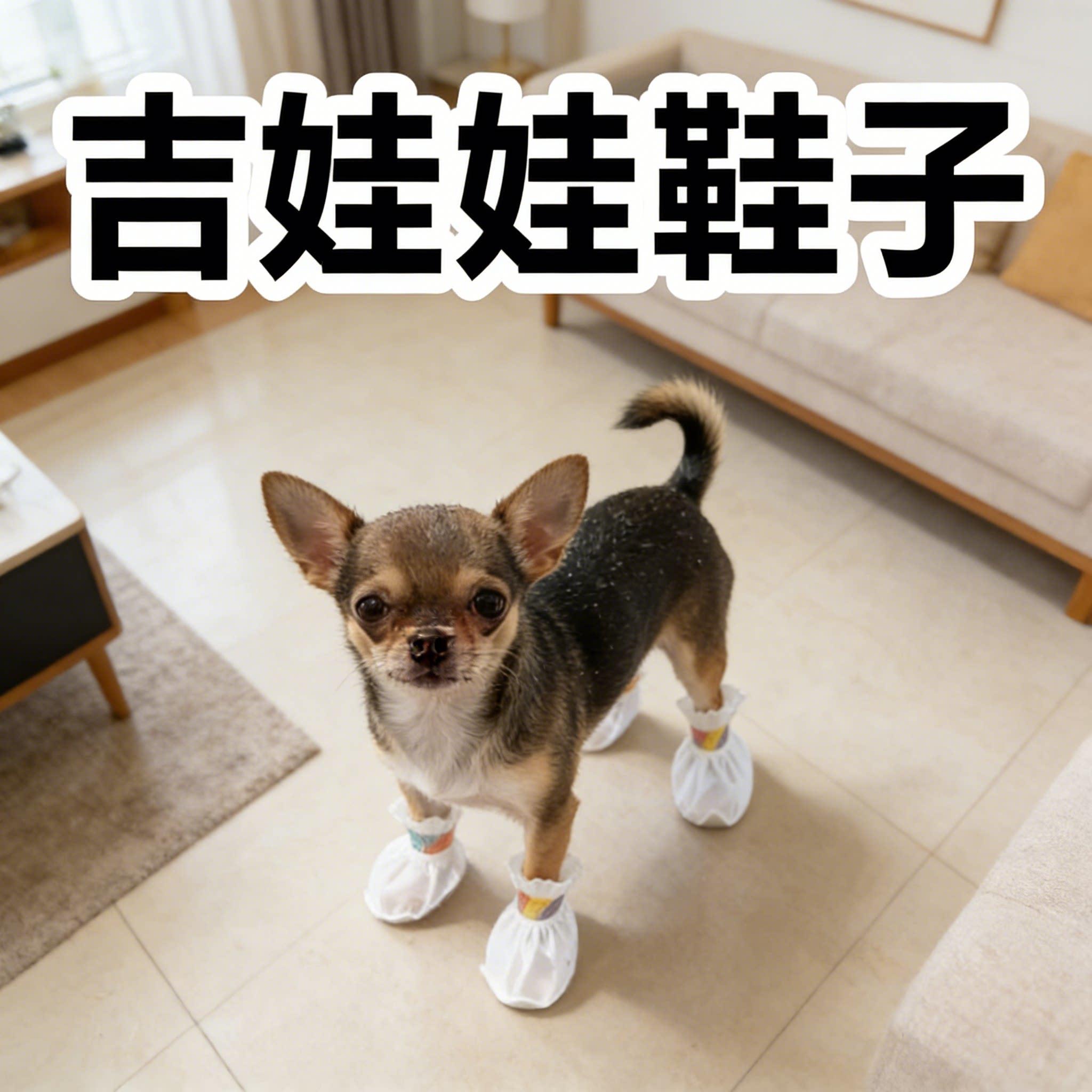 吉娃娃鞋子超小体一次性脚套防水防脏不掉脚狗狗鞋小型犬宠物用品