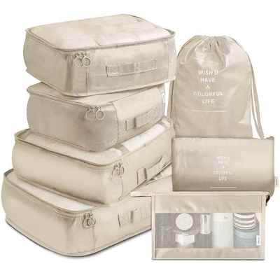 7PCS Compression Packing Cubes Travel Luggage Organizer bag