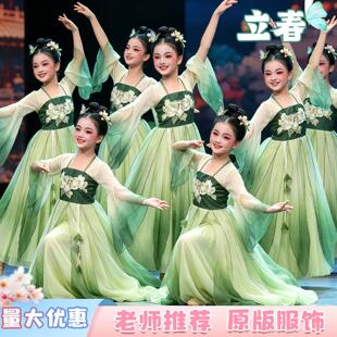 立春古典舞演出服女童儿童幼儿飘逸纱衣咏春练功古风中国舞蹈服装