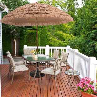 批发景区酒店民宿遮阳防晒仿真茅草伞 户外沙滩别墅庭院稻草伞