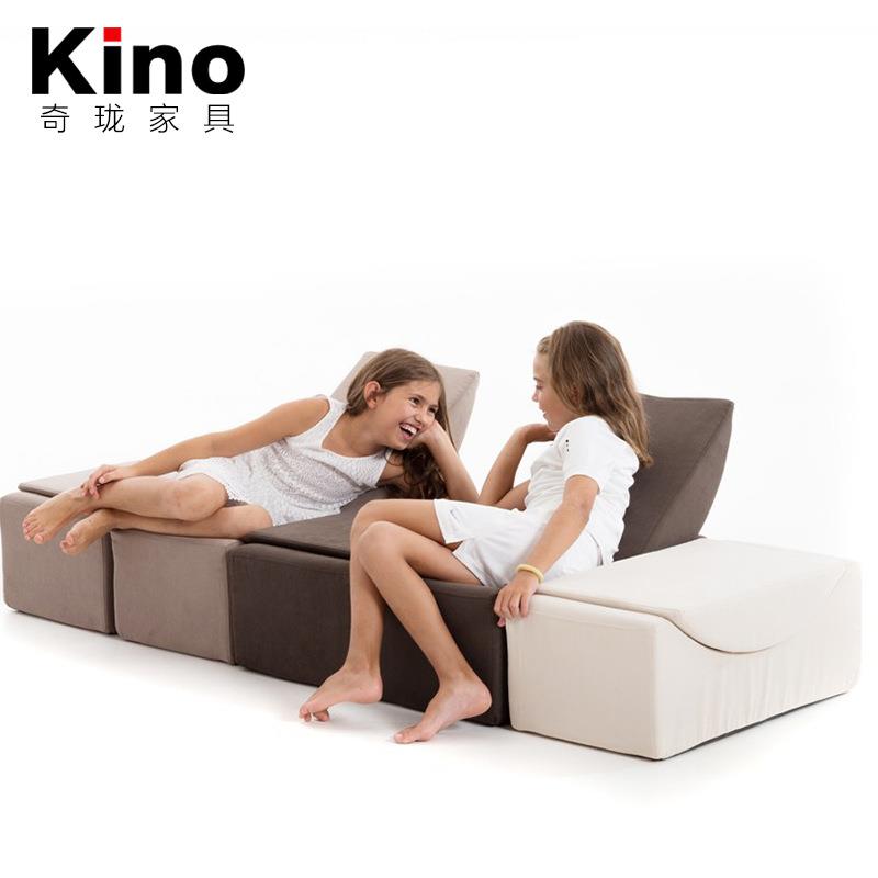 kino儿童组合沙发可拆洗可游戏懒人沙发早教中心益智海绵布艺沙发