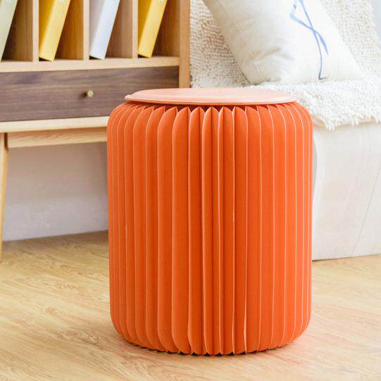 创意纸凳折叠矮凳圆凳小户型凳子设计师客厅家具时尚彩色凳