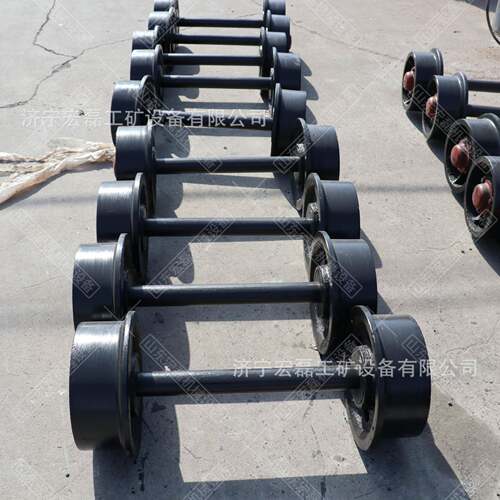 矿用固定式翻斗平板矿车轮对隧道窑用窑车轮锻造实心摆渡车用轮对