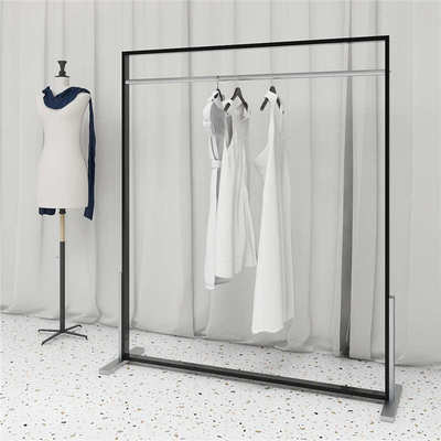 服装店展示架陈列架黑色落地式中间中岛架侧挂女装店衣架橱窗货架